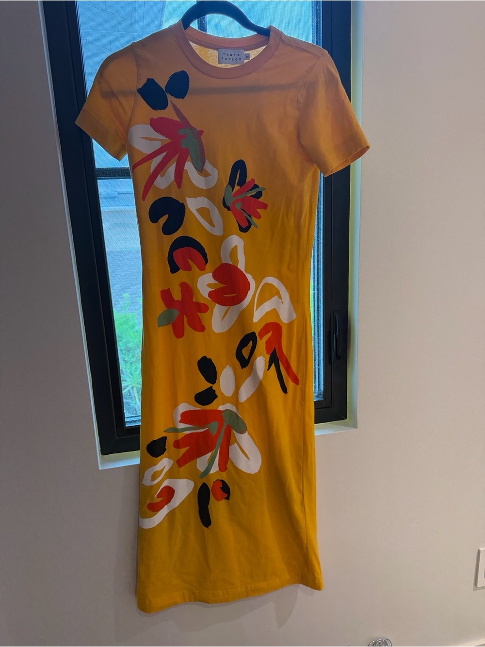 Tanya Taylor Bright Yellow Midi Dress